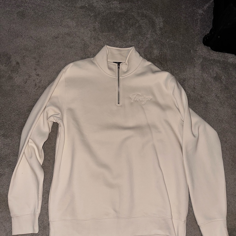 Reign Men's Off-White Zip-Up Sweater